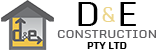 D & E CONSTRUCTION  Pty Ltd Logo