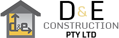 D & E CONSTRUCTION  Pty Ltd Logo